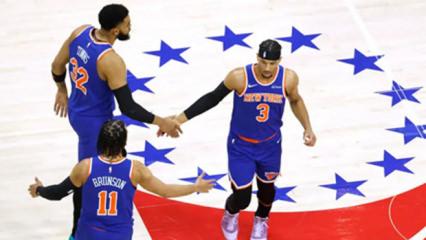 New York Knick NBA Doğu Konferansı'nda finale &ccedil;ıktı! 76ers'ı dağıttılar