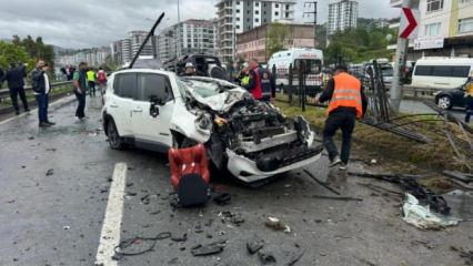 Rize&rsquo;de feci kaza: 1 &ouml;l&uuml;, 7 yaralı
