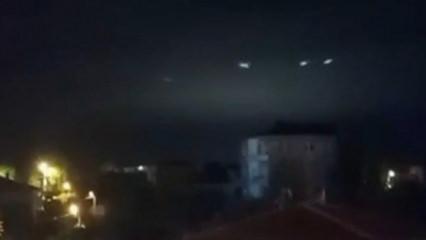 Sakarya&rsquo;da g&ouml;ky&uuml;z&uuml;nde beliren ışıklar şaşkınlık yarattı