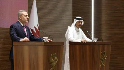 Son Dakika: Bakan Fidan Katar'da! Dikkat &ccedil;eken H&uuml;rm&uuml;z mesajı