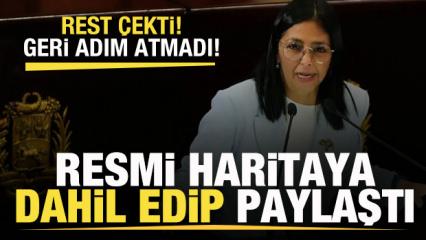 Rest &ccedil;ekti! Tartışmalı b&ouml;lgeyi resmi haritaya dahil edip paylaştı! 