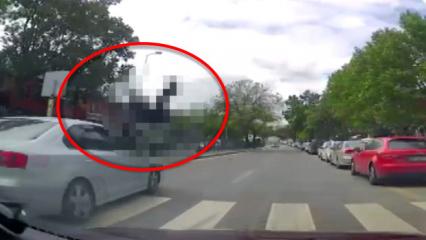 Ankara'da yaya ge&ccedil;idinde feci kaza anbean g&ouml;r&uuml;nt&uuml;lendi!