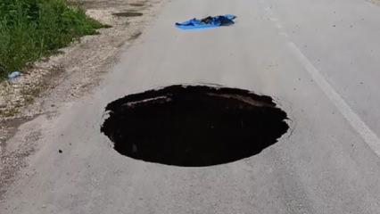 Tokat'ta sağanak nedeniyle yol &ccedil;&ouml;kt&uuml;
