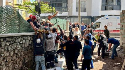 4&rsquo;&uuml;nc&uuml; kattan d&uuml;şerek sırtına demir saplanan iş&ccedil;i &ouml;ld&uuml;