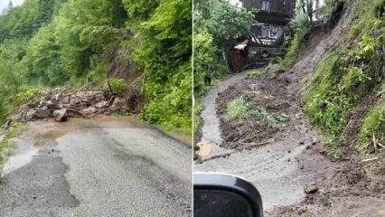 Artvin'i sağanak vurdu: Dereler taştı, k&ouml;y yolları kapandı