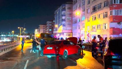 Avcılar'da alkoll&uuml; s&uuml;r&uuml;c&uuml; dehşeti: 5 ara&ccedil; birbirine girdi