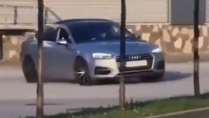 Bursa'da cadde ortasında tehlikeli şov kameraya yansıdı