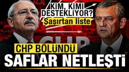 CHP b&ouml;l&uuml;nd&uuml;! Saflar netleşti! Kim, kimi destekliyor? Listede s&uuml;rpriz isimler