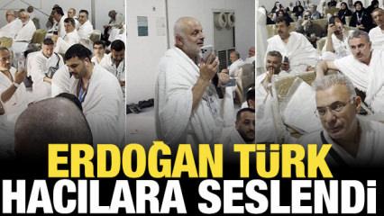 Cumhurbaşkanı Erdoğan, T&uuml;rk hacılarla telefonda g&ouml;r&uuml;şt&uuml;