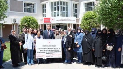 Erzurumlu kadın &ccedil;ift&ccedil;ilerden Erzincan&rsquo;a &ccedil;ıkarma