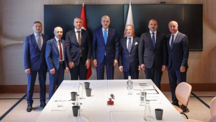Meclis Başkanı Kurtulmuş, Stockholm'de S&uuml;ryani temsilcilerini kabul etti