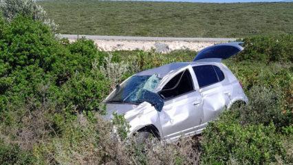 Aydın'da şarampole devrilen otomobildeki 2 kişi &ouml;ld&uuml;