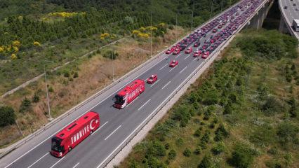 D&uuml;nya bu g&ouml;r&uuml;nt&uuml;leri konuşuyor! A Mill&icirc; Takım'a muhteşem uğurlama