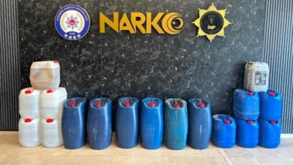İstanbul'da 519 kilo sıvı metamfetamin ele ge&ccedil;irildi