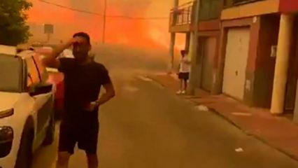 İspanya'nın g&uuml;neyindeki orman yangını kısa s&uuml;reli paniğe neden oldu