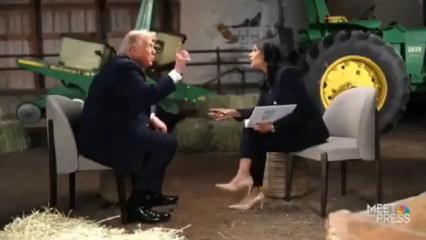 İşte Trump'ın canlı yayında gergin anları: Gazeteciye hakaret edip st&uuml;dyoyu terk etti!