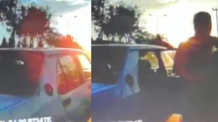 Mersin'de korku dolu anlar! Yolcu otob&uuml;s&uuml;n&uuml;n &ouml;n&uuml;n&uuml; kesip camı par&ccedil;aladı: Rekor ceza yedi