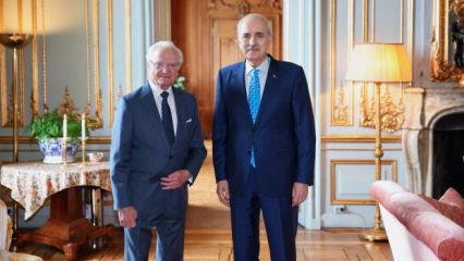 TBMM Başkanı Kurtulmuş, İsve&ccedil; Kralı Carl XVI. Gustaf ile g&ouml;r&uuml;şt&uuml;
