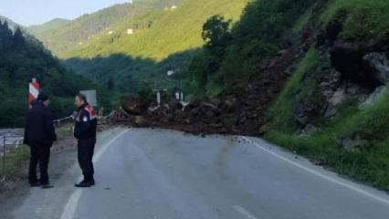 Trabzon-Bayburt yolu ulaşıma kapandı