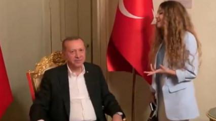 Şarkıcı Pınar S&uuml;er, Cumhurbaşkanı Erdoğan'a şarkı okuduğu anları paylaştı