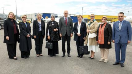 Numan Kurtulmuş ve heyeti Finlandiya'ya ulaştı