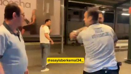 Marmaray&rsquo;da kavga ettiler kavgayı ayırmaya &ccedil;alışan g&uuml;venliğe saldırdılar!