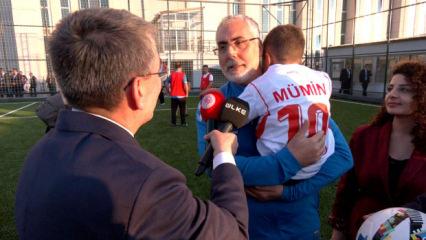 Bakan Işıkhan Filistinli Gazi M&uuml;min ile futbol oynadı