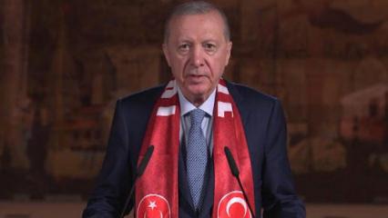 Cumhurbaşkanı Erdoğan'dan A Milli Takım'a destek mesajı