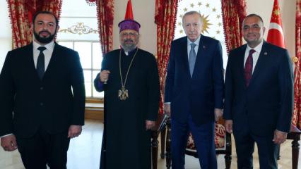 Erdoğan, T&uuml;rkiye Ermenileri Patriği Maşalyan'ı kabul etti