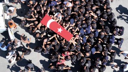 Şehit itfaiye eri, son yolculuğuna uğurlandı