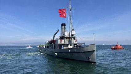 TBMM Başkanı Kurtulmuş, &Ccedil;anakkale'de Nusret Mayın Gemisi'yle boğazı ge&ccedil;ti