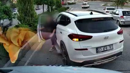Korna &ccedil;alınca &ccedil;ılgına d&ouml;nd&uuml;: Yol kesen kadın s&uuml;r&uuml;c&uuml; kamerada