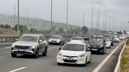 Otoyolda &ccedil;alışma başlatılıyor! İstanbul y&ouml;n&uuml;nde trafik d&uuml;zeni değişiyor