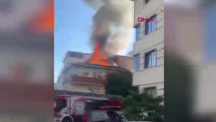 Yangın &ccedil;ıkan daire, kullanılamaz hale geldi