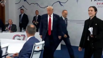 G7 zirvesine ge&ccedil; kalan Trump'ın s&ouml;zleri olay oldu