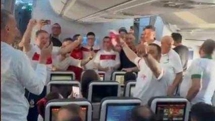 İstanbul&rsquo;dan San Francisco&rsquo;ya giden u&ccedil;aklarda milli takım coşkusu