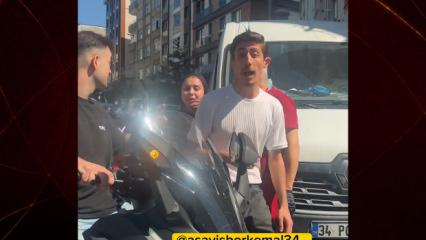 Kağıthane&rsquo;de yol verme kavgası: &Ouml;n&uuml;n&uuml; kesti k&uuml;f&uuml;rler savurup saldırdı!