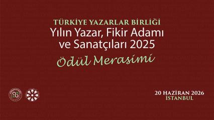 T&uuml;rkiye Yazarlar Birliği 2025 &Ouml;d&uuml;lleri sahiplerini buluyor
