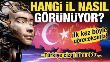 T&uuml;rkiye'yi ilk kez b&ouml;yle g&ouml;receksiniz! &Ccedil;izgi film olsaydı hangi il nasıl g&ouml;r&uuml;n&uuml;rd&uuml;?