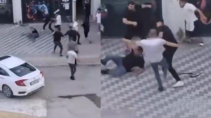 Bursa sokaklarında ıstakalı kemerli kavga
