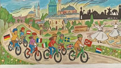 Avrupa Bisiklet Başkenti Konya resim yarışması sonu&ccedil;landı