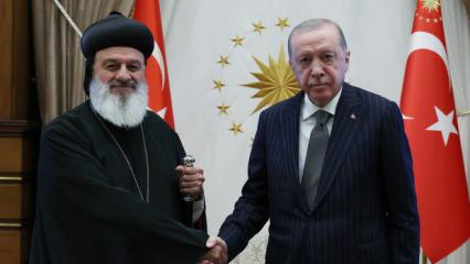Cumhurbaşkanı Erdoğan, S&uuml;ryani Ortodoks Kilisesi Patriği'ni kabul etti