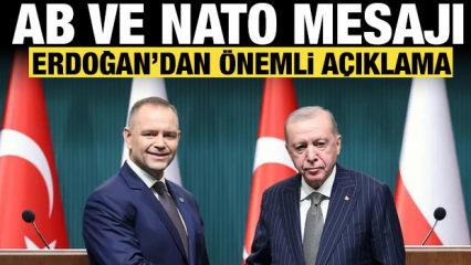 Erdoğan'dan Avrupa Birliği ve NATO mesajı: Polonya'nın desteğinin s&uuml;rmesini diliyorum