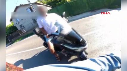 Beykoz&rsquo;da trafikte tartıştığı s&uuml;r&uuml;c&uuml;n&uuml;n motosikletine &ccedil;arpıp ka&ccedil;tı
