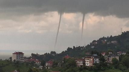 Rize'de denizde hortum &ccedil;ıktı
