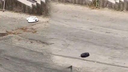Ankara&rsquo;da ara&ccedil;ların bile &ccedil;ıkmakta zorlandığı yokuşta bu kez robot s&uuml;p&uuml;rgeler test edildi
