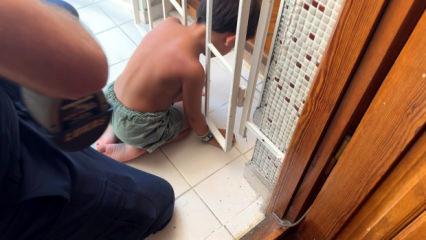Avcılar&rsquo;da başı demir kapıya sıkışan &ccedil;ocuğu itfaiye kurtardı