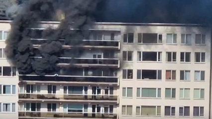 Bel&ccedil;ika'da bir binada yangın! &Ccedil;ok sayıda &ouml;l&uuml; var