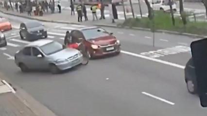 Brezilya'da bisikletli ile s&uuml;r&uuml;c&uuml; arasındaki tartışma ağır kazayla sonu&ccedil;landı