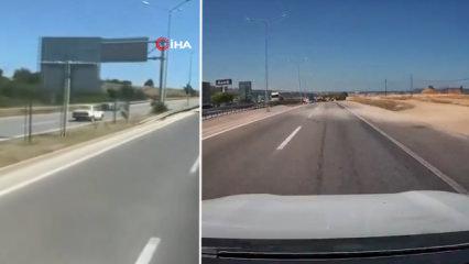 &Ccedil;anakkale'de ters y&ouml;nde giden s&uuml;r&uuml;c&uuml; ekipler tarafından yakalandı! 